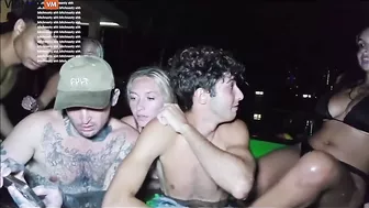 Chick Accidentally Throws Up In Hot Tub While Her Friends Watch