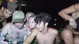 Chick Accidentally Throws Up In Hot Tub While Her Friends Watch