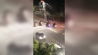 Colombian Motorcycle Police Shoots Protester