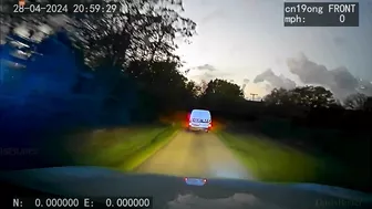 Dashcam Footage Shows Suspect Throwing Refrigerator At Police Car