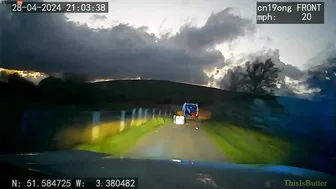 Dashcam Footage Shows Suspect Throwing Refrigerator At Police Car