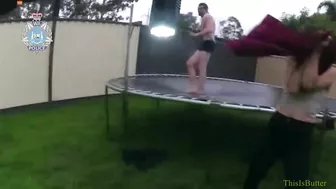 Man Uses Trampoline To Evade Police