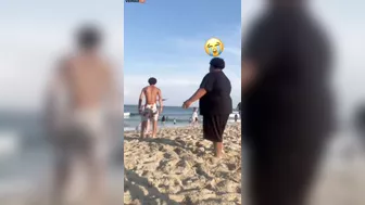 Man Fucks His Wife On The Beach And Ends Up Getting Water Poured Over Her