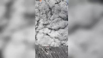 Hikers Flee For Their Lives As Indonesian Volcano Erupts