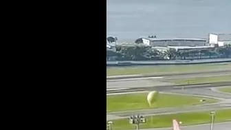 Large Balloons Filled With Fireworks Landed On Plane