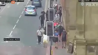 Muslims Attack White Man Holding Union Jack Flag In Leeds