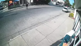 An Elderly Man With A Walker Decides To Speed Up His Pace