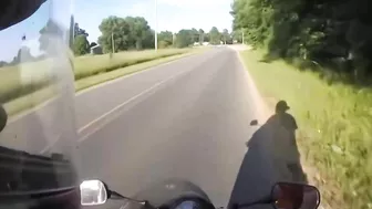 Countryman Nearly Collides Head-on With Two Cyclists