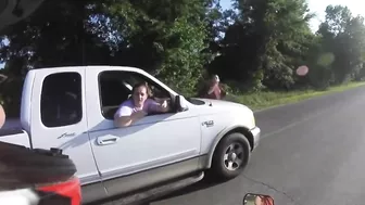 Countryman Nearly Collides Head-on With Two Cyclists