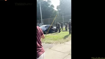 Chaos Ensues At An Outdoor Basketball Court In Norwich, Connecticut