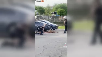 Two Half-naked Drunk Women Playing In Parking Lot - Police Show Up