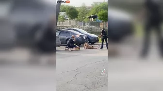 Two Half-naked Drunk Women Playing In Parking Lot - Police Show Up