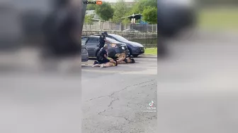 Two Half-naked Drunk Women Playing In Parking Lot - Police Show Up