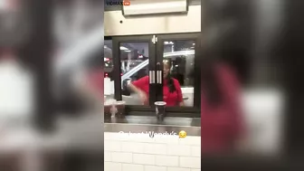 Woman Panics And Smashes Window At Wendy's Drive-thru