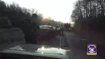 An Out-of-control Car Hit A Police Officer And A Firefighter