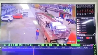A Huge Metal Disc Fell On The Freed Truck Driver