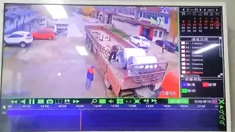 A Huge Metal Disc Fell On The Freed Truck Driver