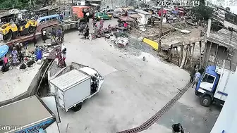 A Logging Truck With Broken Brakes Rammed Into The Crowd.