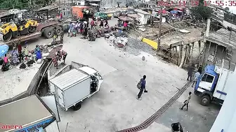 A Logging Truck With Broken Brakes Rammed Into The Crowd.