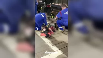 A Man Lost His Leg After Falling On Subway Tracks. Russia, Male