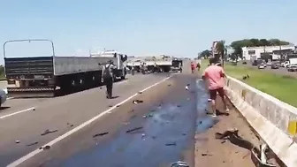 A Man And A Woman Died In A Head-on Collision With A Truck