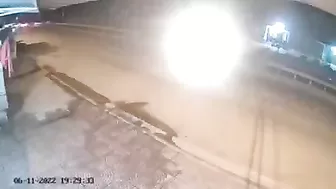 A Motorcyclist Crashed Into A Truck And Was Crushed
