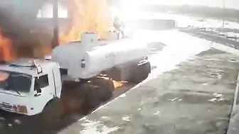 A Tanker Truck Exploded While Refueling At A Gas Station