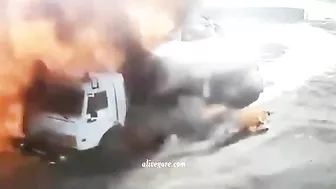 A Tanker Truck Exploded While Refueling At A Gas Station