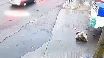 A Truck Collided With A Pedestrian. Brazil