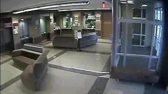 A Truck Crashed Into The Police Station Lobby