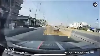 A Truck Hit A Motorcycle At 150 Km/h