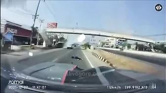 A Truck Hit A Motorcycle At 150 Km/h