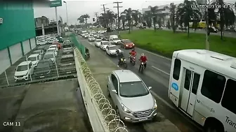 A Truck Hit And Killed A Motorcyclist In Brazil