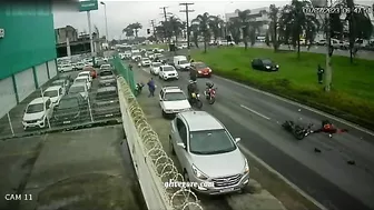 A Truck Hit And Killed A Motorcyclist In Brazil