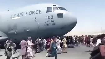 Afghans Climbed Onto And Then Fell Off A Plane