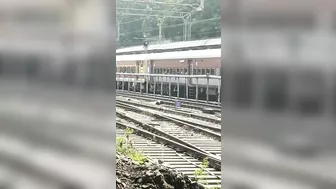 An Idiot Was Electrocuted For Walking On Top Of A Train