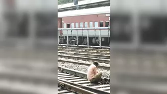 An Idiot Was Electrocuted For Walking On Top Of A Train