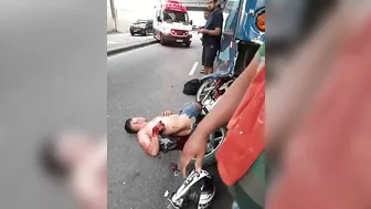 Shirtless Motorcyclist Dies In Car Accident