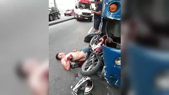 Shirtless Motorcyclist Dies In Car Accident