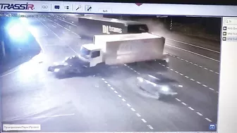 Truck Hits Police Patrol Car