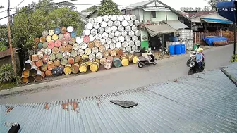 Bicyclist Falls Headfirst Under Truck And Dies Instantly