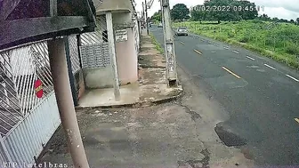 Biker Fell Off His Motorcycle And Hit A Pole