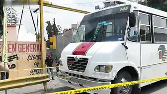 Cyclist Rams Parked Bus And Is Run Over By Truck