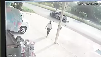 Bicyclist Hits Car Head-on From Behind