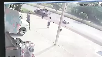 Bicyclist Hits Car Head-on From Behind