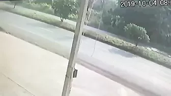 Bicyclist Hits Car Head-on From Behind