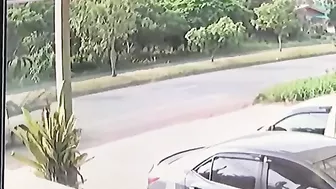 Bicyclist Hits Car Head-on From Behind