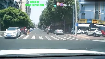 A Motorcycle Hit A Man Riding A Motorcycle In Meishan City