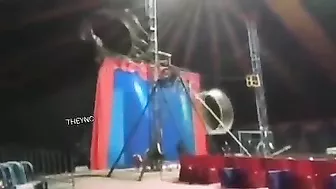 Colombian Circus Acrobat Breaks Leg On YN Stage