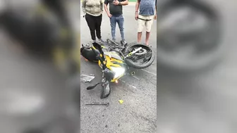 A Couple Had A Serious Accident Due To Speeding On A Motorcycle